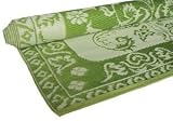 Plastic floormat 4x6 feet lime/offwhite