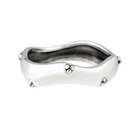 Sterling Silver Oxidized Wavy Band Dot Cluster Ring Sterling Silver Oxidized Wavy Band Dot Cluster Ring