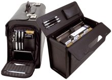 Pilotenkoffer sw, Leder