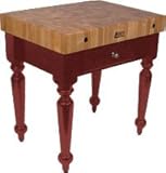 American Heritage Rustica Butcher Block Table Size / Shelf: 30" x 24", Fini ....