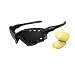 Oakley Men's Jawbone Iridium Sunglasses,Matte Black Frame/Black and Yellow Lens,one size