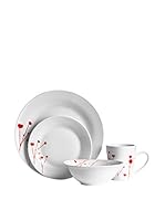 Premier Housewares Vajilla 16 Piezas Blanco/Rojo