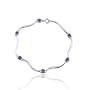 Sterling Silver Genuine Amethyst Bracelet, 7.25"