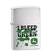 Brushed Chrome, John Deere I Bleed Green - John Deere