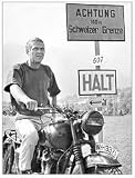The Great Escape Movie Poster - Steve Mcqueen Riding Motorcycle in Germany 24x36