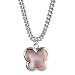 Sterling MOP Butterfly Pendant & Bead Chain 17