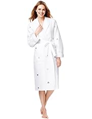 Pure Cotton Embroidered Heart Waffle Dressing Gown