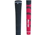 Rexton Oversize (+1/16") Dual-Texture Red/Black Golf Grip Kit (13 Grips, Tape, Clamp)