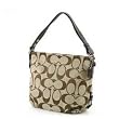 Coach Signature Carly Duffle Shoulder Hobo Bag Purse Handbag 15067 Khaki