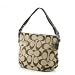 Coach Signature Carly Duffle Shoulder Hobo Bag Purse Handbag 15067 Khaki