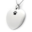 Unconditional Love Necklace Pendant with 18" Chain. Paw Print Design on front of Necklace. Pet Lover's Inspirational Jewelry Stainless Steel.