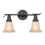 Royce Lighting RV700/2-23 Prescott Two-Light Vanity Oil Rubbed Bronze with Sepia Tinted Globes