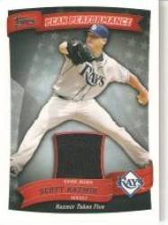 2010 Topps Peak Performance Relics #PPR-SK1 Scott Kazmir - Tampa Bay Rays (Piece of Authentic Game Used Jersey) (Baseball Cards)