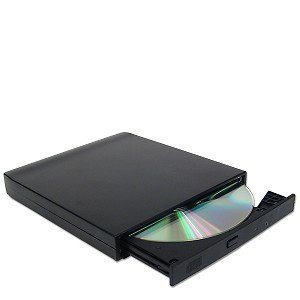24x USB External Slim CD-ROM Drive (Black)