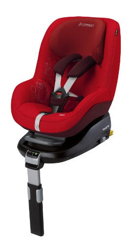 Maxi-Cosi 63405951 Pearl Kinderautositz Gruppe 1 (9-18 kg), ab 9 Monate bis ca. 3.5 Jahre, FamilyFix Konzept, intense red