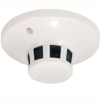 VideoSecu Color CCD Smoke Detector Covert Security Camera 420TVL for CCTV DVR Home Surveillance System 1AL
