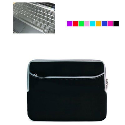 Protective Durable Neoprene Sleeve Case for 14 inch Dell Studio 1450,1457,1458 Laptops + Clear Silicone Keyboard Skin Cover (Black)+ Bestpricecenter Mouse Pad