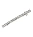White CZ Silver Tone Polished Fashion Hair Barrette