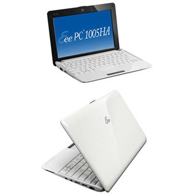 ASUS Eee PC 1005HA-VU1X-WT 10.1-Inch White Netbook - 8.5 Hour Battery Life