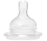 Pura Stainless Kiki Wide Neck Silicone Infant Nipple Cross Cut Vented, Slow Flow, Newborn