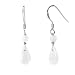 Natural Grade A Jadeite Jade Tear Drop Sterling Silver Drop Earrings