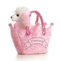 Plush Pink Poodle Fancy Pals Pet Carrier 8"