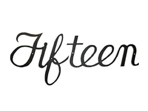 Amazon.com : "Fifteen" Cursive Address Number : Address Plaques : Patio