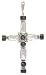 Sterling Silver Cross of Mystic Topaz & Freshwater Cultured Pearl Pendant by Sajen