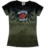 BON JOVI 'Bad Medicine' Women's t-shirt olive/navy tie-dye
