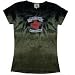BON JOVI 'Bad Medicine' Women's t-shirt olive/navy tie-dye