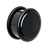 3/4" Black Acrylic Plug