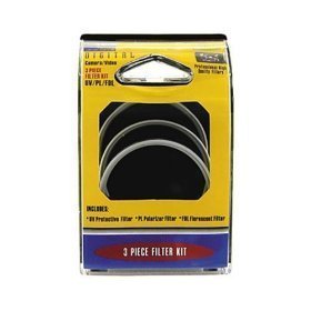 Digital Concepts 77mm 3-Piece Polarizing/UV/F-DL Filter Kit, MetalRim, Blister Pack