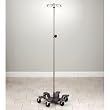 CLINTON STAINLESS STEEL,HEAVY DUTY IV POLES(NOT MRI COMPATIBLE) Six leg, SS, space-saver w/6 hooks Item# IVS-736