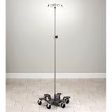 CLINTON STAINLESS STEEL,HEAVY DUTY IV POLES(NOT MRI COMPATIBLE) Six leg, SS, space-saver w/4 hooks Item# IVS-734