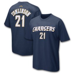 San Diego Chargers Reebok Youth NFL Short Sleeve T-Shirts - Player Name & Number