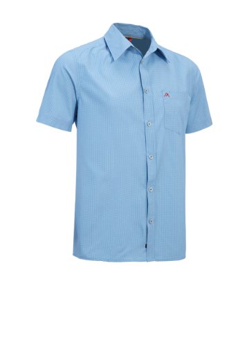 maier sports Herren Hemd 1/2 Arm Sakul, blue check, 56, 142004_3006 Preisvergleich