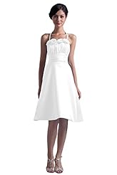 Satin Halter Bridesmaid Dress 