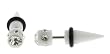 White Acrylic Fake Tapers with Clear Crystals - 2G - 16G Wire - Sold as a Pair