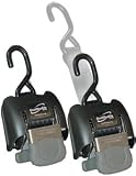 BoatBuckle G2 Stainless Steel Retractable Transom Tie-Down (2 x 43-Inch, Black)