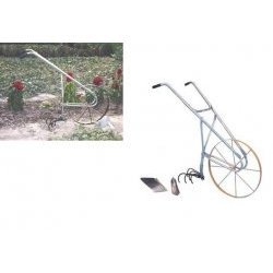 Click here to buy High Wheel Cultivator - Multi-Use Gardening Tool (Silver) (42H x 20W x 56D).
