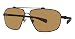 Nike Supercharged 100 P Aviator Flexon Sunglasses, EV0443-252, Espresso Flexon Frame/ Brown Polarized Lenses