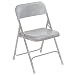 National Public Seating 800 Series Steel Frame Premium Light Weight Plastic Seat and Back Stacking Folding Chair with Double Brace, 480 lbs Capacity, Gray (Carton of 4)
