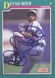 Dennis Boyd, Montreal Expos, 1991 Score Autographed Card