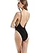 stripsky Women Sexy One Piece Backless Swimsuit Swimwear Bikini (S(US2-4), Black)