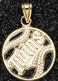 Minnesota Twins Solid 14K Gold Pierced Baseball Pendant