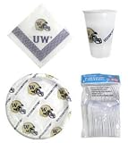 Washington Huskies 96 Piece Plastic Dinnerware Set by Duck House