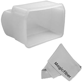 Bounce Flash Diffuser for NIKON Speedlight SB-800 Flash + Premium MagicFiber Microfiber Cleaning Cloth