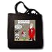Londons Times Famous People Places Books Cartoons - Elves Santa and Elvis Impersonator - Tote Bags