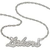Los Angeles Lakers 18in Sterling Silver Script Necklace