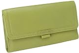 Fossil Womens Leather Checkbook Cover - Everyday Flap Clutch (Color: Green)